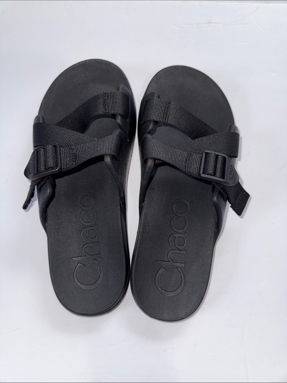 Chaco women’s Black Adjustable Strap Slide Sandals